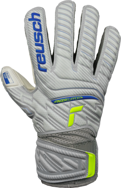 Reusch Attrakt Grip Finger Support Junior 5272810 6016 yellow grey front